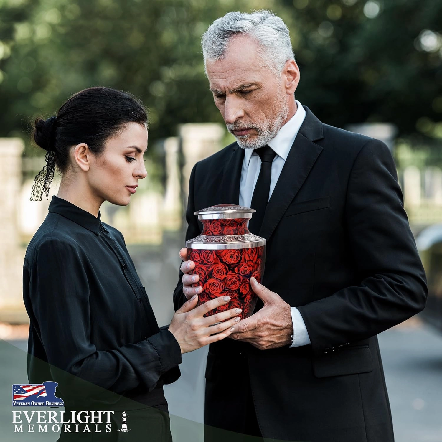 Red Roses Cremation Urn for Human Ashes – A Loving Tribute for an Adult Female – Memorial Urn for Mother, Daughter, Sister, or Wife – A Place for Her Memory to Bloom Every Day