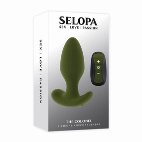Selopa - The Colonel Remote Control Anal Plug (Green)