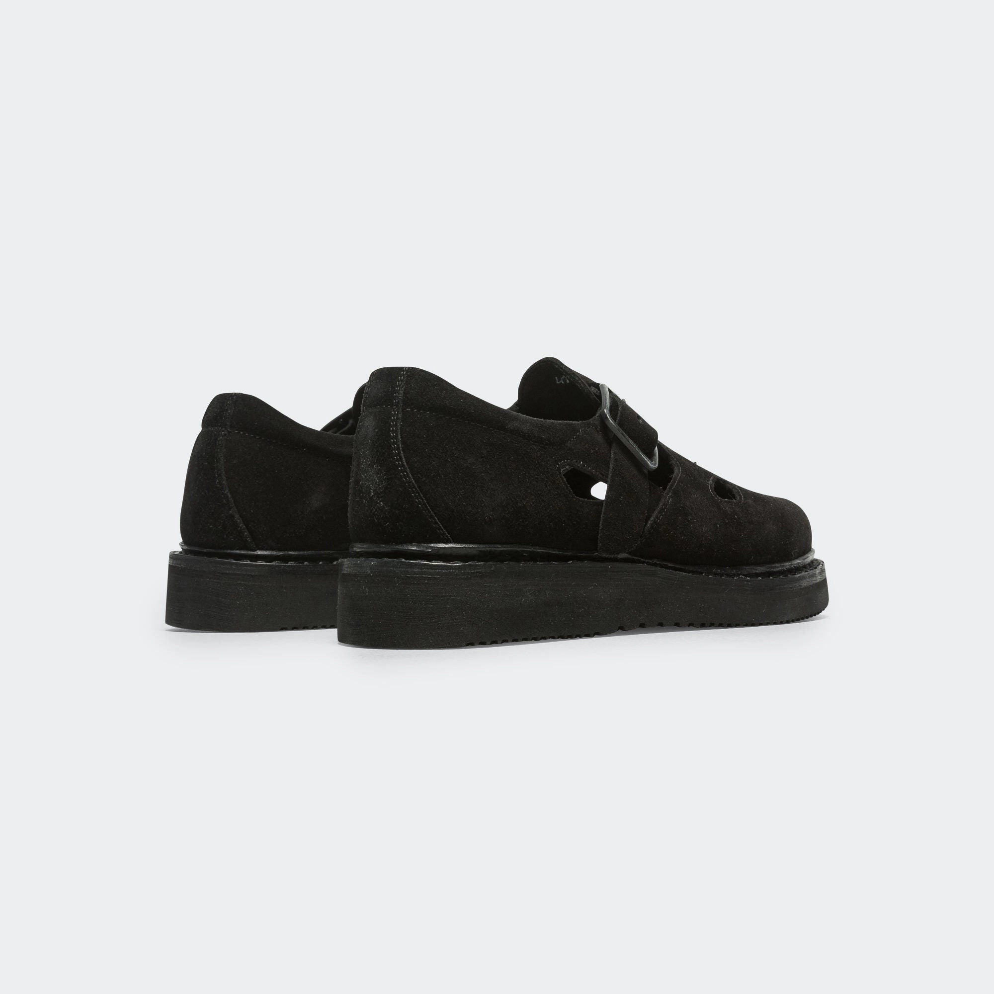Strapped Oxford - Black Leather