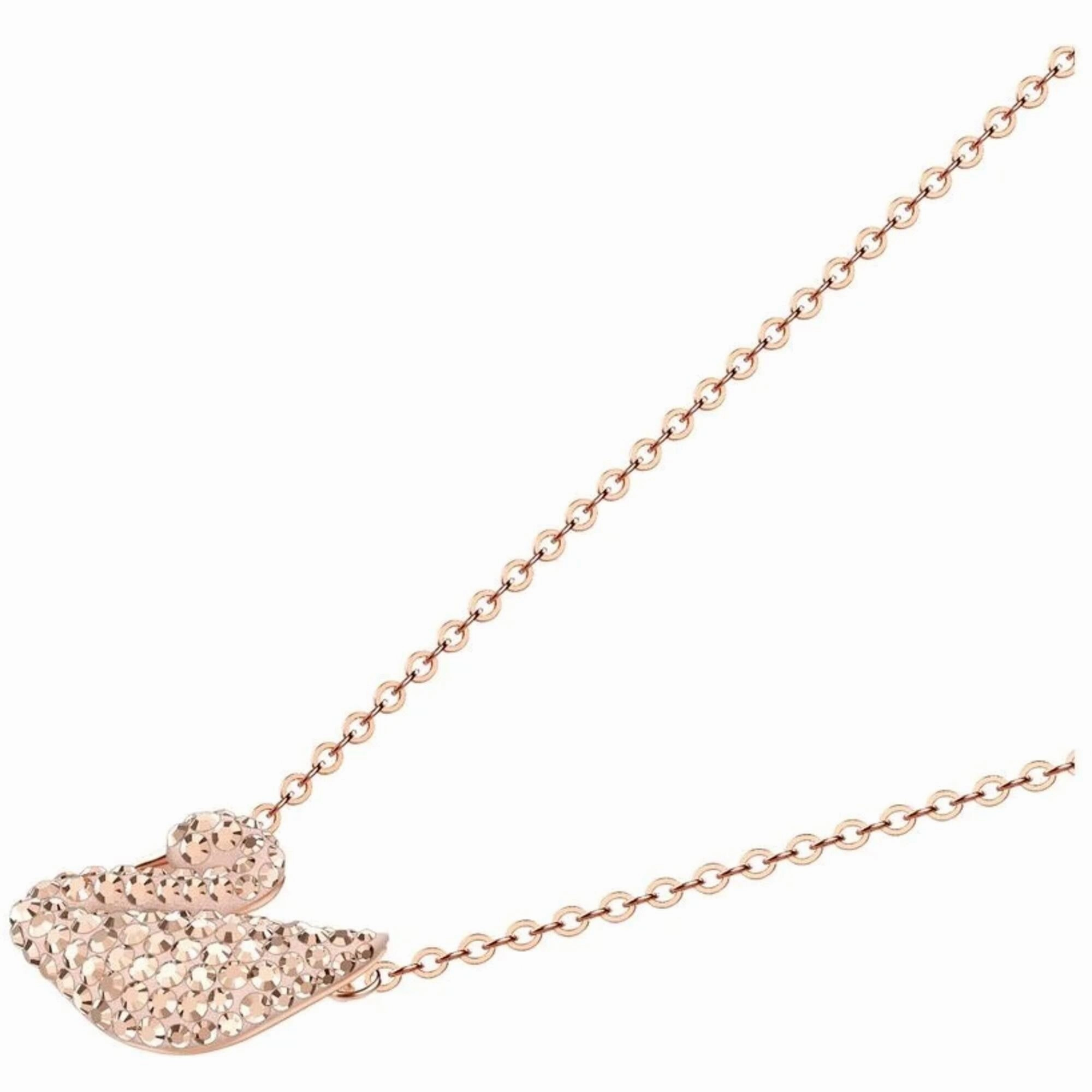 Swarovski Women's Necklace - Iconic Swan Crystal Rose Gold Plated | 5368988