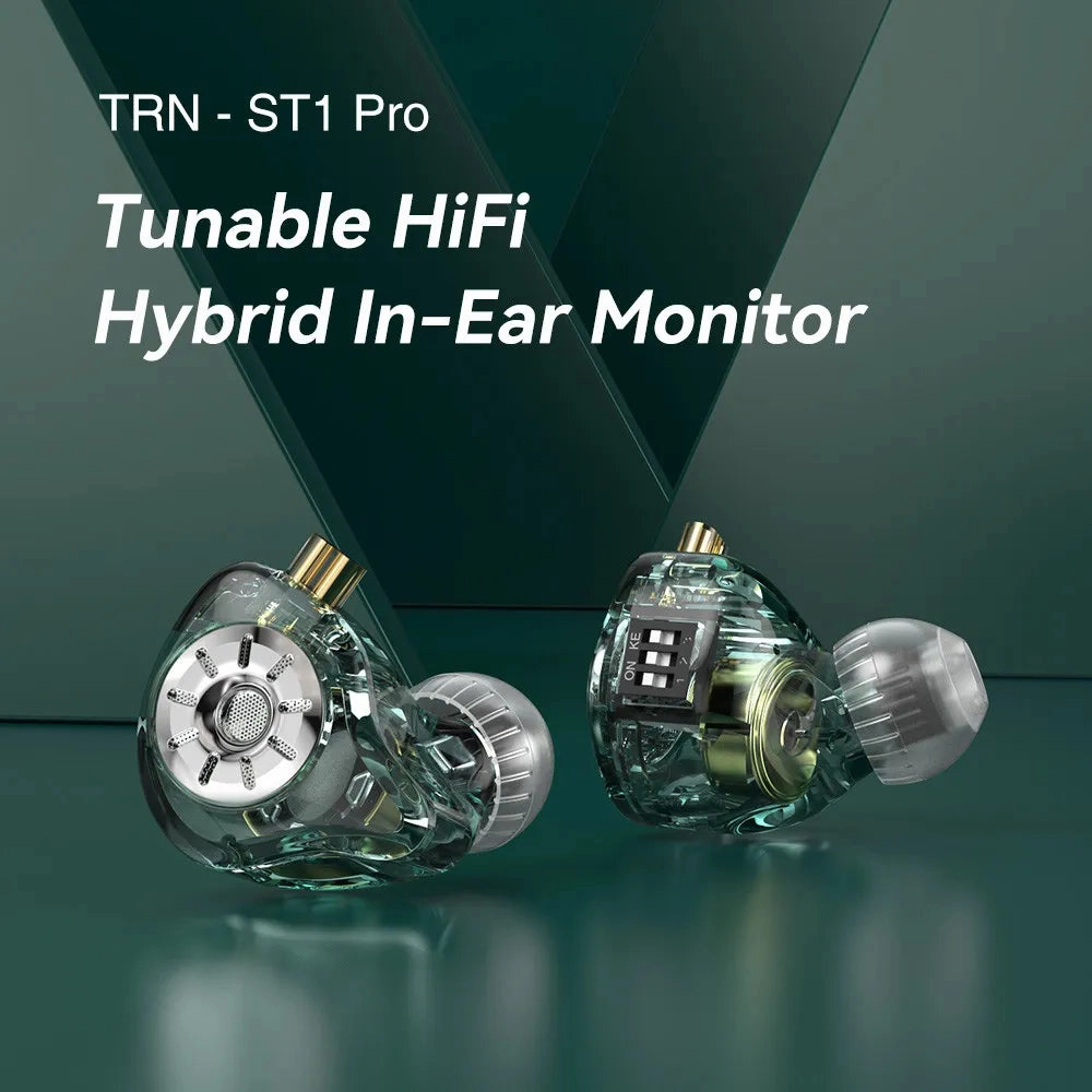 TRN ST1 PRO In-Ear Monitors 1DD   1BA Hybrid Driver Wired Earphone