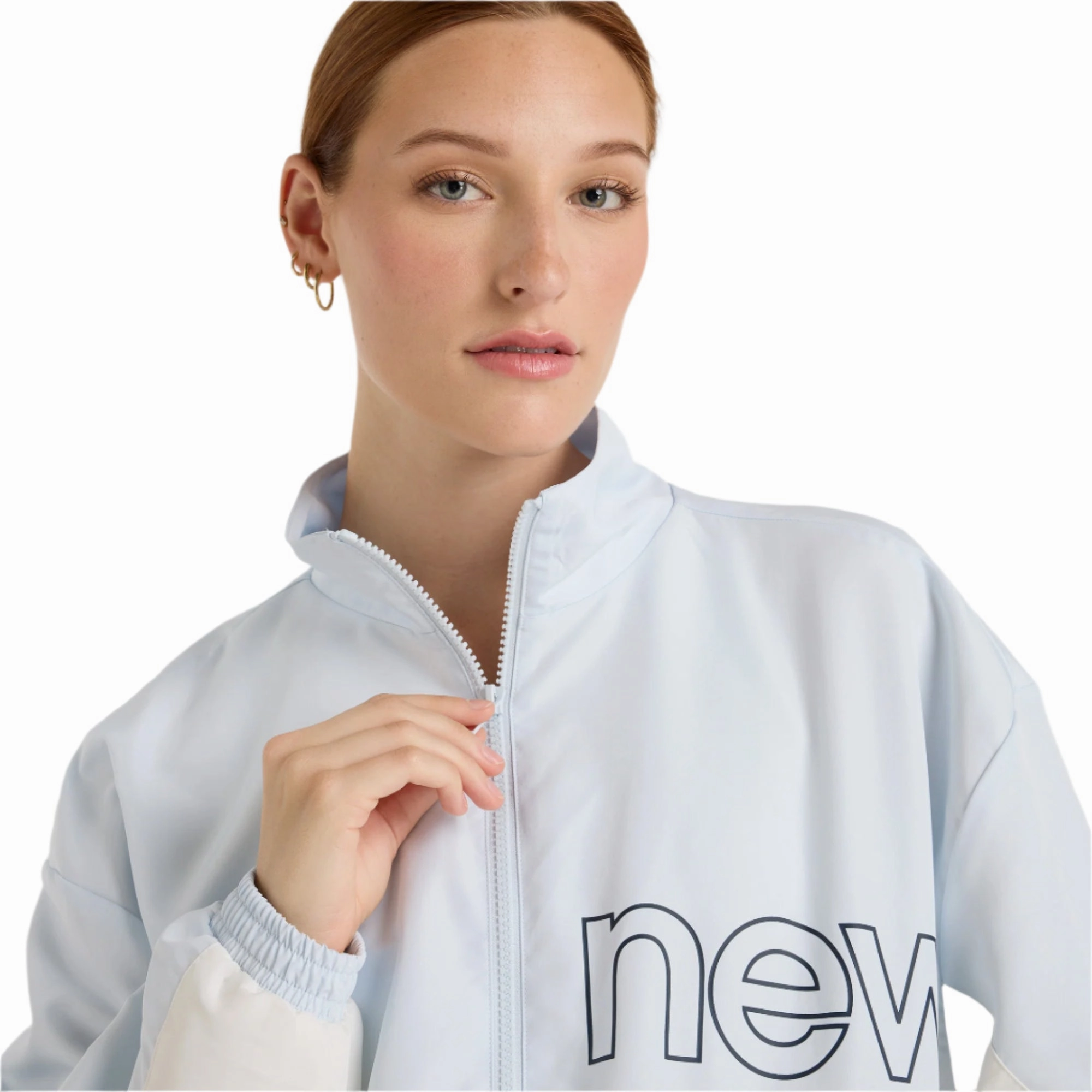 Women's Colour Blocked Graphic Woven Jacket